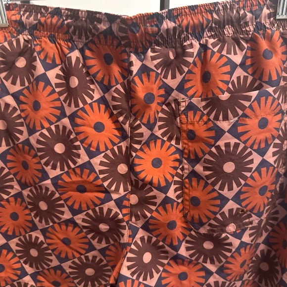 PacSun Men’s Retro 70’s Floral Print Swim Trunks Size S Sustainable Fabric - Picture 4 of 6